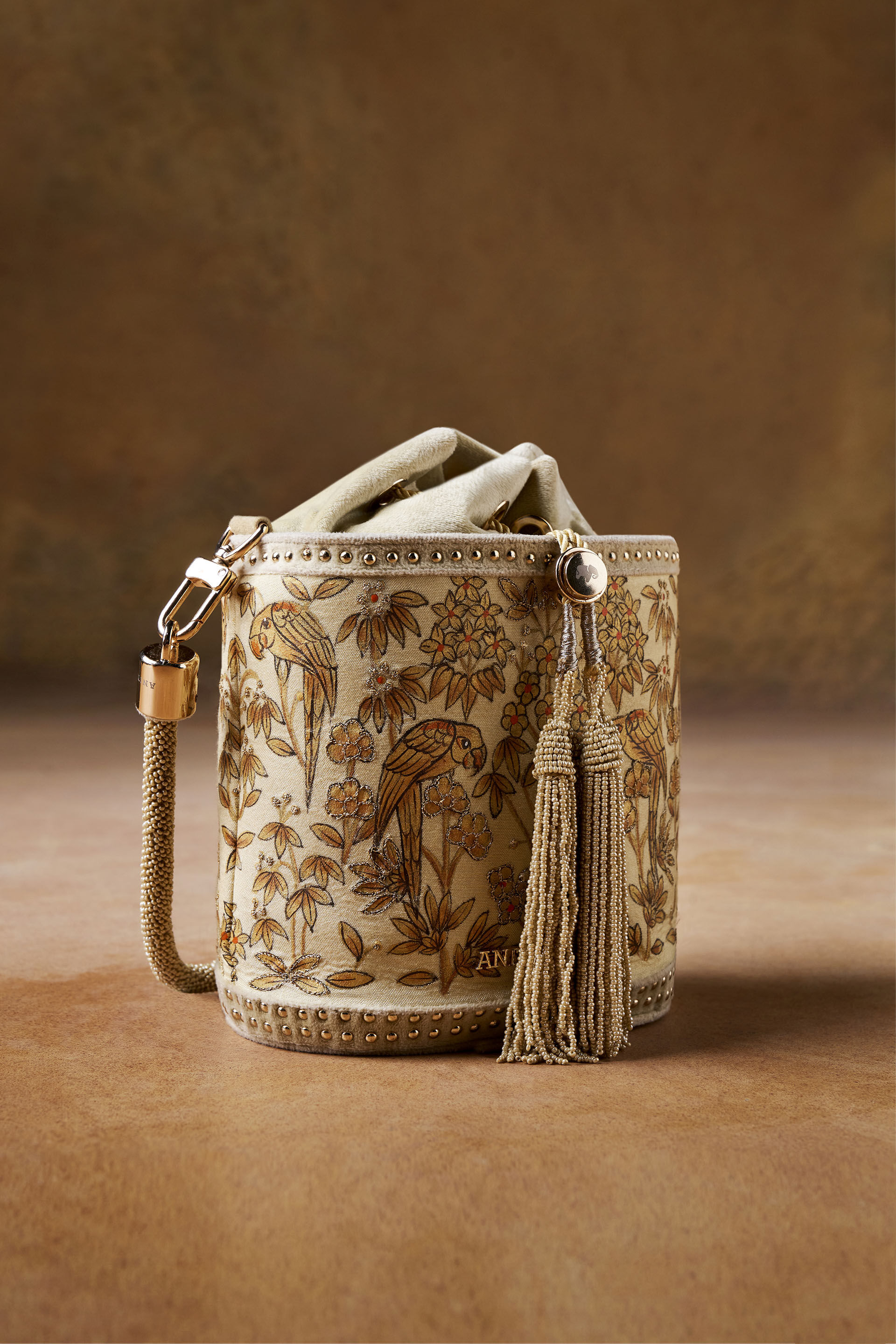 Pichhwai Bucket Bag - Canary Gold